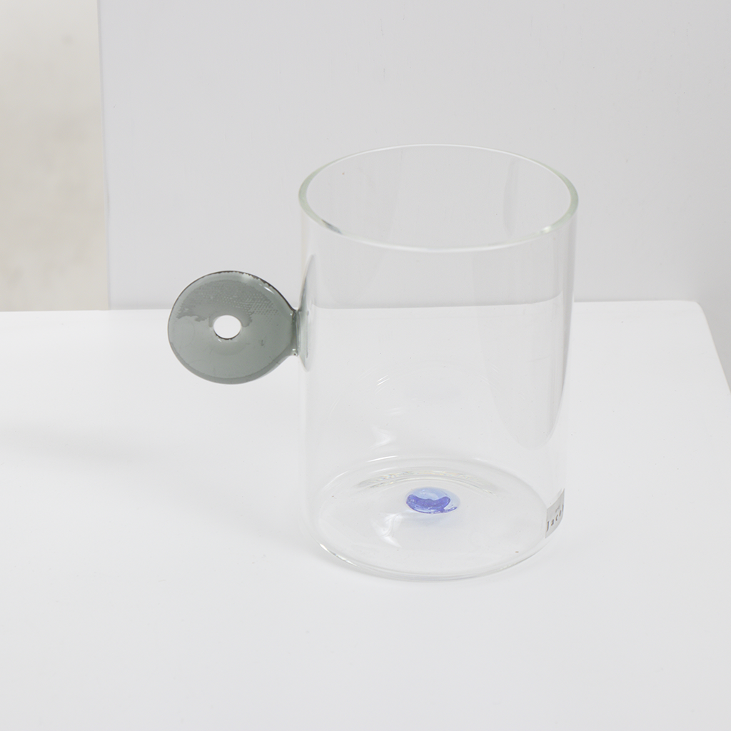 Small glass cup black