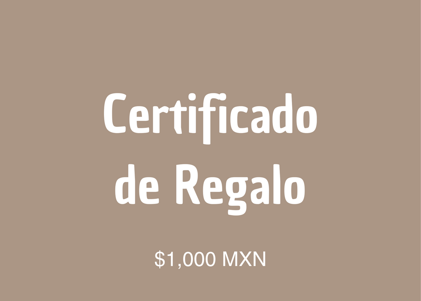 Certificados de Regalo