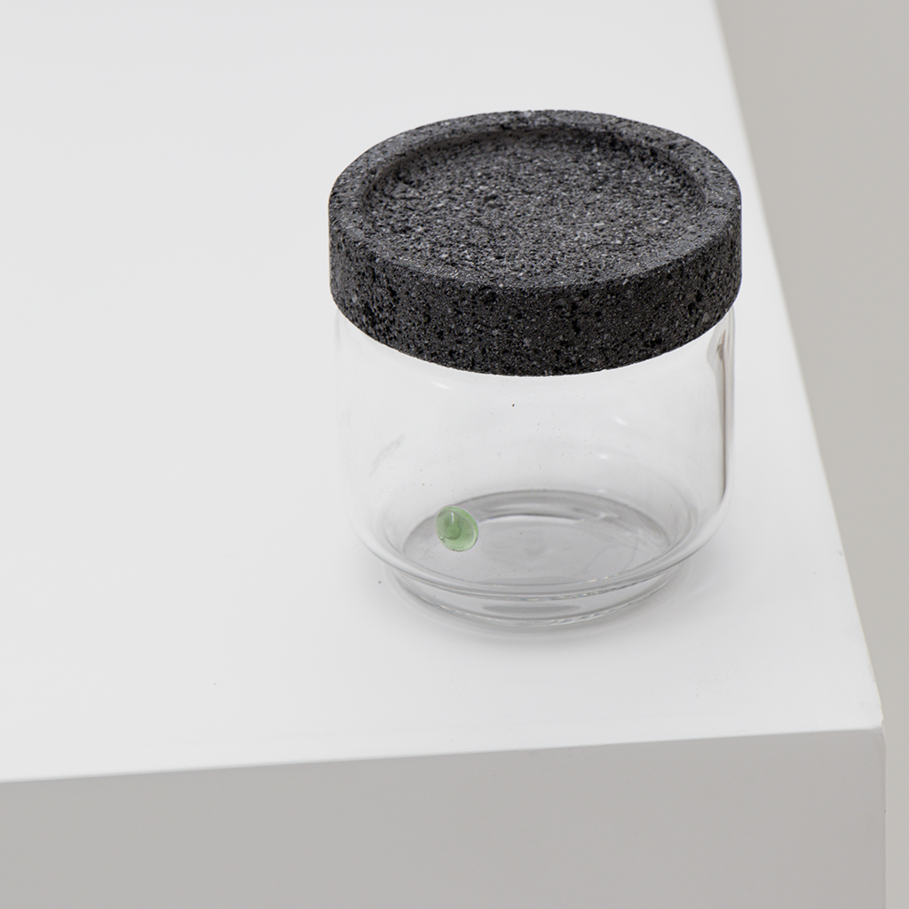 Medium stackable glass container